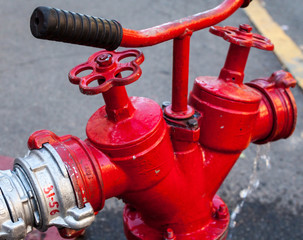 Red fire hydrant