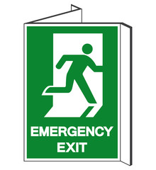 Emergency Exit Symbol Sign, Vector Illustration, Isolate On White Background Label. EPS10