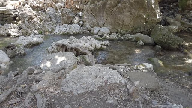 quiet creek in the mountains of Rhodes. Epta Piges.