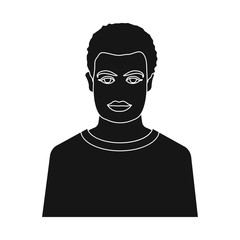 Vector design of photo and character  icon. Set of photo and face stock symbol for web.