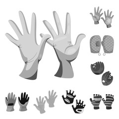 Vector design of property and distinctive logo. Set of property and textile stock symbol for web.