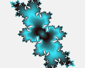 Obraz premium Colorful fractal, phosphorescent flowey shapes, vivid leaves, background