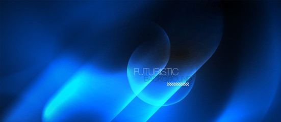 Neon glowing techno lines, hi-tech futuristic abstract background template