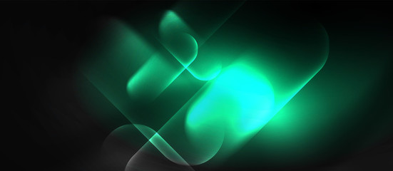 Neon glowing techno lines, hi-tech futuristic abstract background template