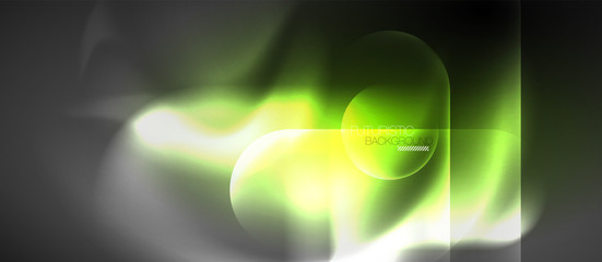 Neon glowing techno lines, hi-tech futuristic abstract background template