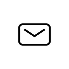 unread new email message icon design. closed mail envelope symbol. simple clean line art professional business management concept vector illustration design.