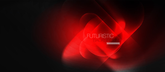Neon glowing techno lines, hi-tech futuristic abstract background template