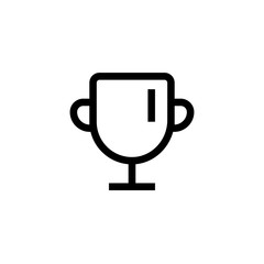 success work achievement icon design. trophy symbol simple clean line art professional business management concept vector illustration design.