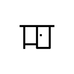 table icon design for workspace symbol. simple clean line art professional business management concept vector illustration design.