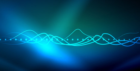 Neon wave background