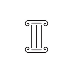 Antique Column pillar vector icon concept, isolated on white background