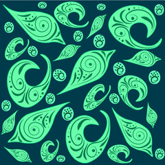 Abstract fantasy elements seeamless pattern.