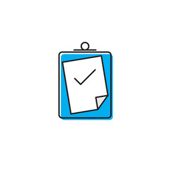 clipboard checklist vector icon concept, isolated on white background