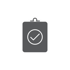 clipboard checklist vector icon concept, isolated on white background