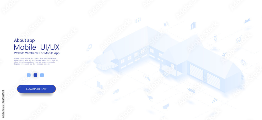 Poster smart home automation and internet of things (iot) illustration with icons of house and appliances c
