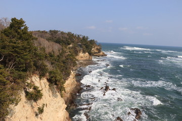 福島県いわき市三崎公園の海岸