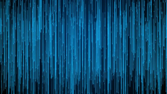 Moving network of lines with long trails in space, effect of drops of the rain, 3d rendering, computer generating background