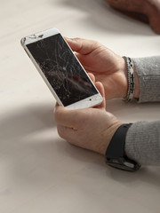 broken smartphone