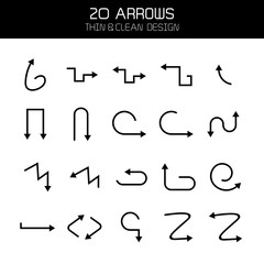 arrow icons set illustration