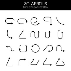 arrow icons set illustration