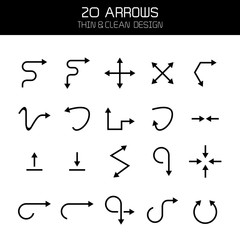 arrow icons set illustration