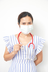 Female Doctor wearing mask