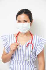 Female Doctor wearing mask
