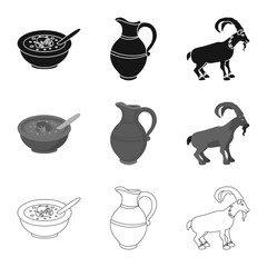 Vector illustration of culture and sightseeing symbol. Collection of culture and originality stock vector illustration.