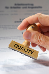 Quality printed on rubber stamp