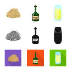 Vector illustration of farm and agriculture  symbol. Collection of farm and technology vector icon for stock.