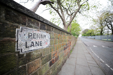 La famosa strada di Penny Lane, Liverpool