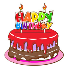 birthday cake vector graphic clipart design