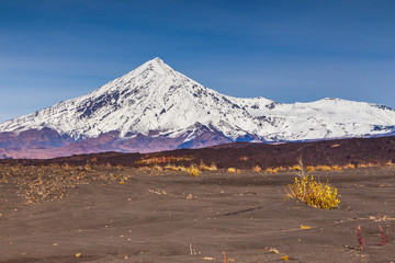 Mount Ostry Tolbachik, the highest point of volcanic complex on the Kamchatka, Russia.