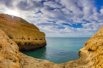 Fototapeta na wymiar marinha beach lagoa in Algarve Portugal