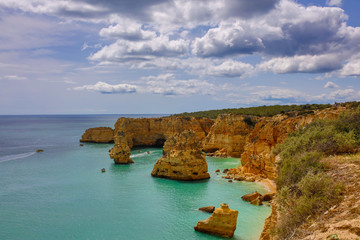 marinha beach lagoa in Algarve Portugal © litchi cyril
