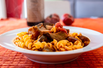 Pasta alla norma, a traditional recipie of italian food tradition