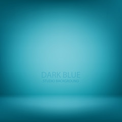 blue studio gradient wall room, Modern interior background
