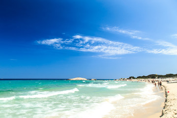 The beach of Costa Rei, Sardinia