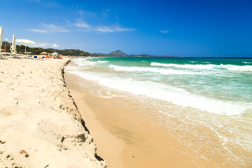 The beach of Costa Rei, Sardinia