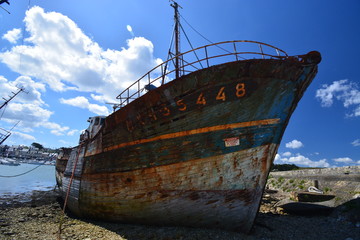 Fototapeta premium Cimetière de bateaux le Sillon Camaret-sur-Mer