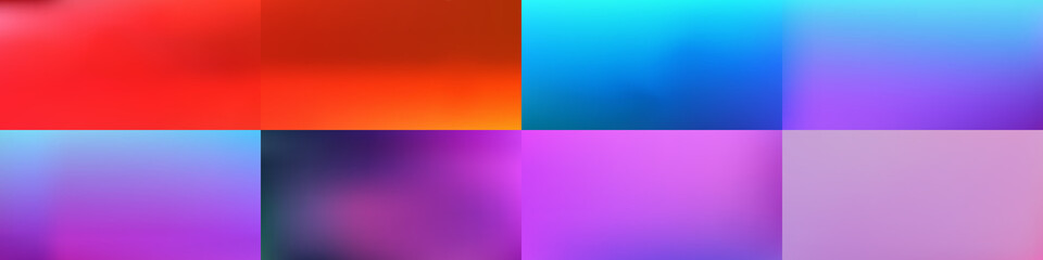 Fototapeta premium Set of Smooth abstract colorful mesh backgrounds Vector design