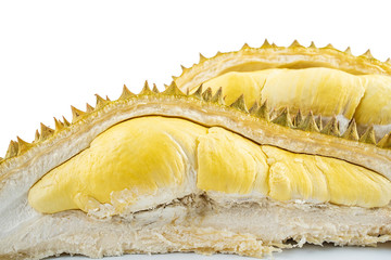 Delicious fruit durian on white background