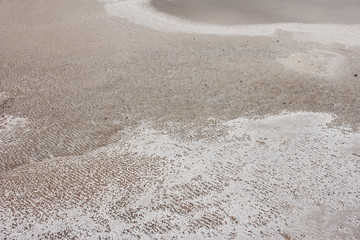 Lake Baskunchak sand and salt