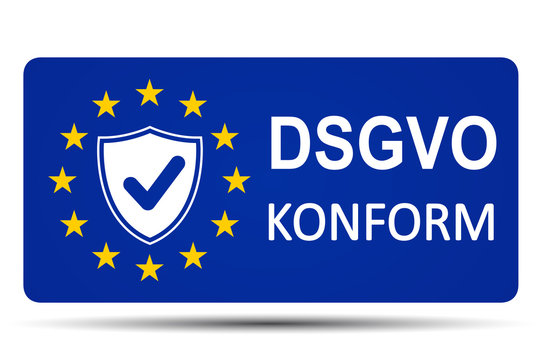 Datenschutz Grundverordnung (DSGVO) konform – stock vector