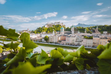 Obraz premium Historic city of Salzburg in summer, Austria