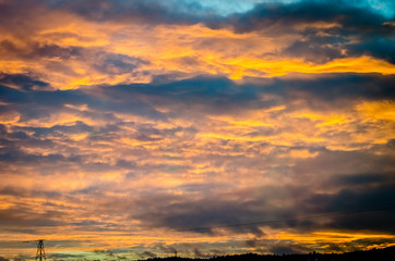 Fototapeta na wymiar sunset sky