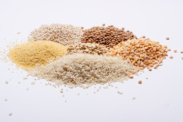 Couscous, rice, pea, grits, oatmeal, lentil.
