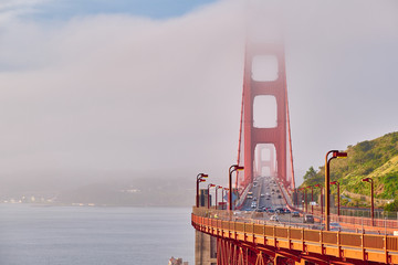 Golden Gate Bridge view at foggy morning © haveseen