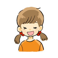 Obraz premium 表情 女の子 笑顔