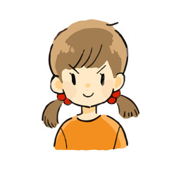 表情　女の子　笑顔